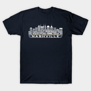 Nashville Hockey Team All Time Legends, Nashville City Skyline T-Shirt